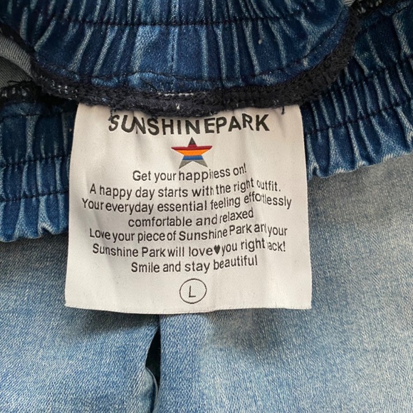 Stretchy Cropped Jogger Jeans with Stars Lounge Casual Stylish - Picture 7 of 12